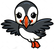 Croeso the Pembrokeshire Puffin Welsh language motif