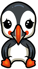 Croeso the Pembrokeshire Puffin motif